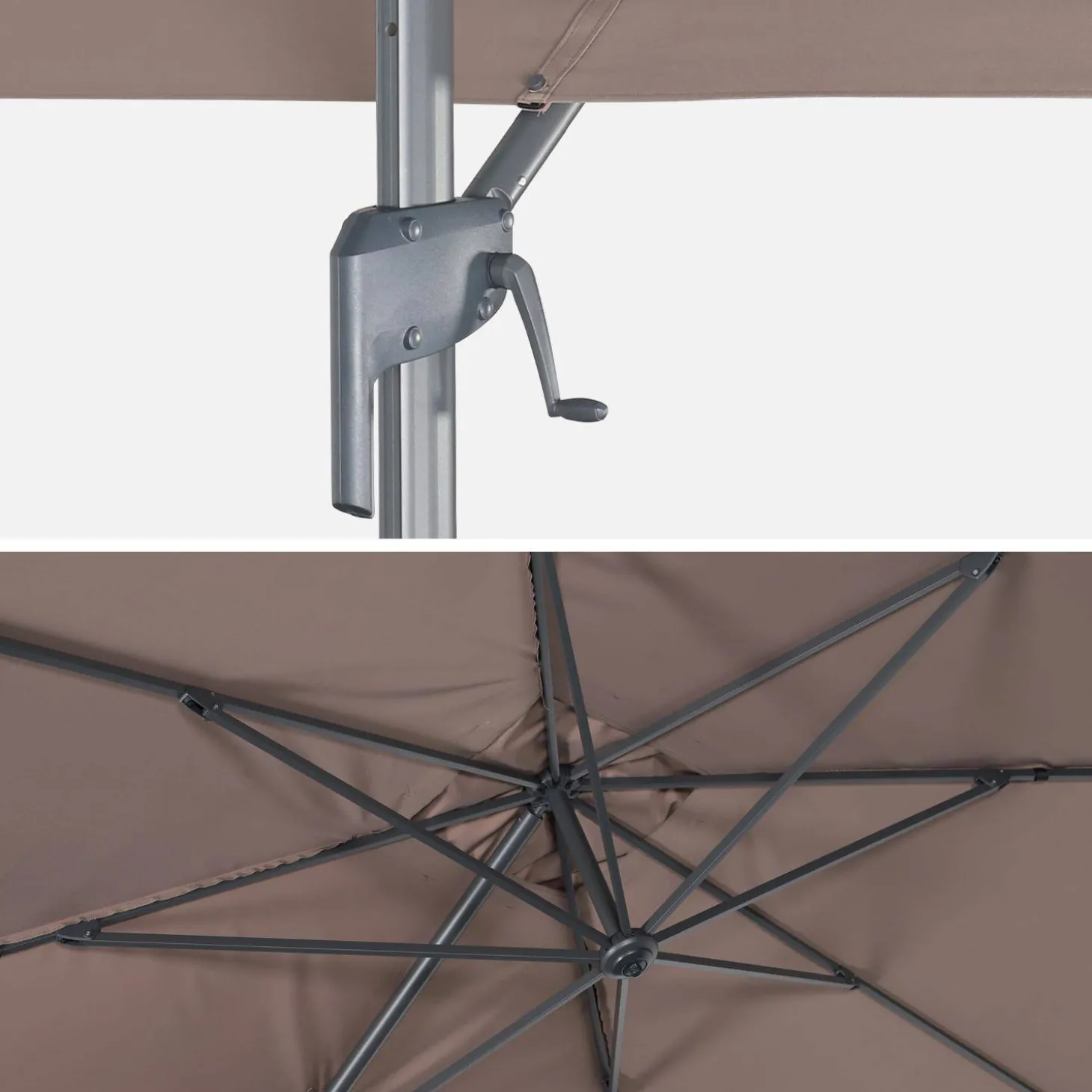 Parasol 3x4m rectangular desplazado