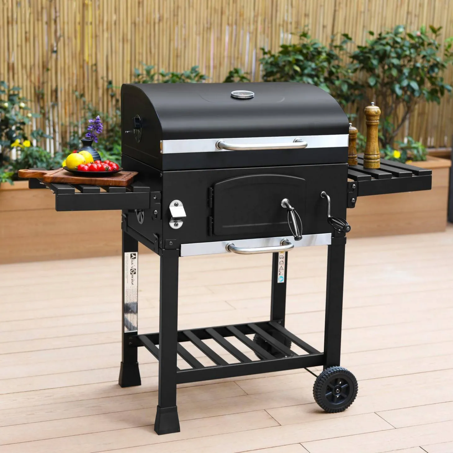 Parrilla de carbón con funda