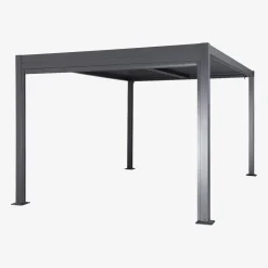 Pergola bioclimática de aluminio y acero 3x3m + 1 toldo de 3m