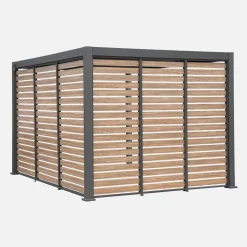 Persiana de 1m de aluminio efecto madera para pérgola