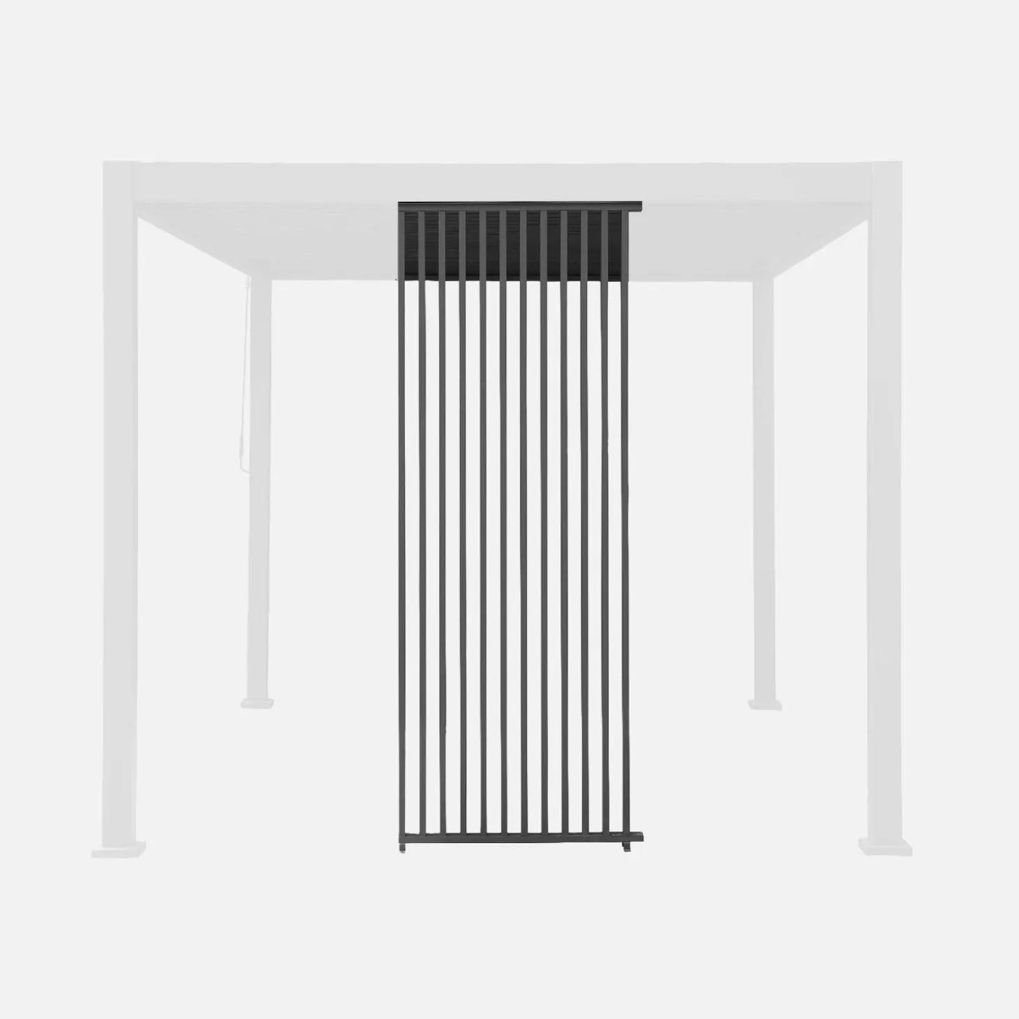 Persiana vertical para pégola de lamas verticales de 3m