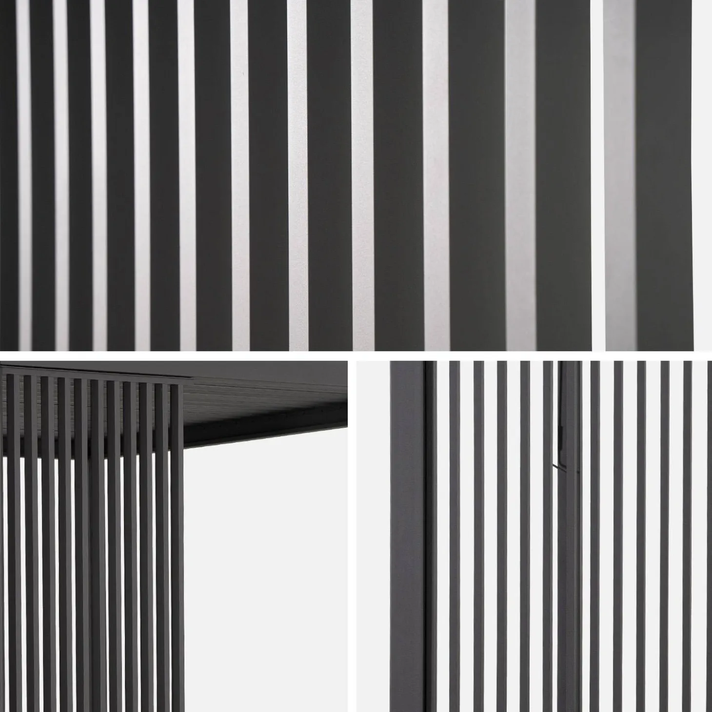 Persiana vertical para pégola de lamas verticales de 3m
