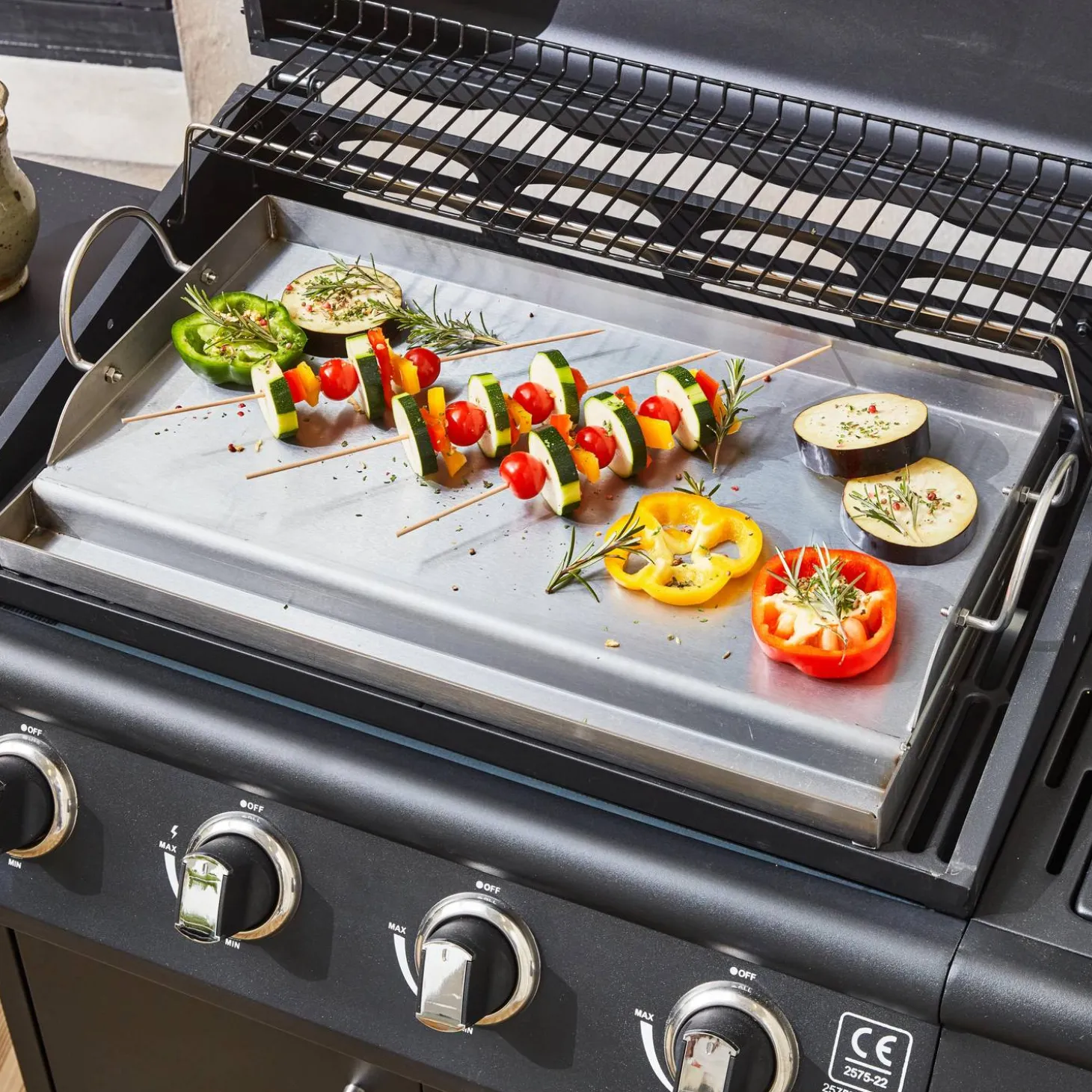 Placa plancha universal para barbacoa, 55cm
