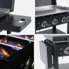 Plancha de gas 3 quemadores acero inoxidable 12kW con carrito y utensilios