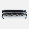 Plancha de gas con 4 quemadores de acero inoxidable,10kW