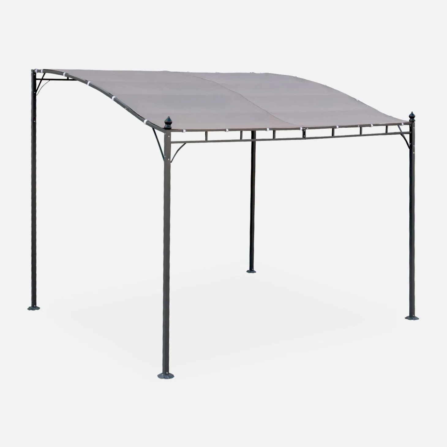 Pérgola adosada de acero, 3x2.5m