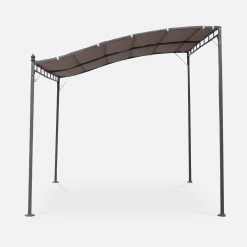 Pérgola adosada de acero, 3x2.5m