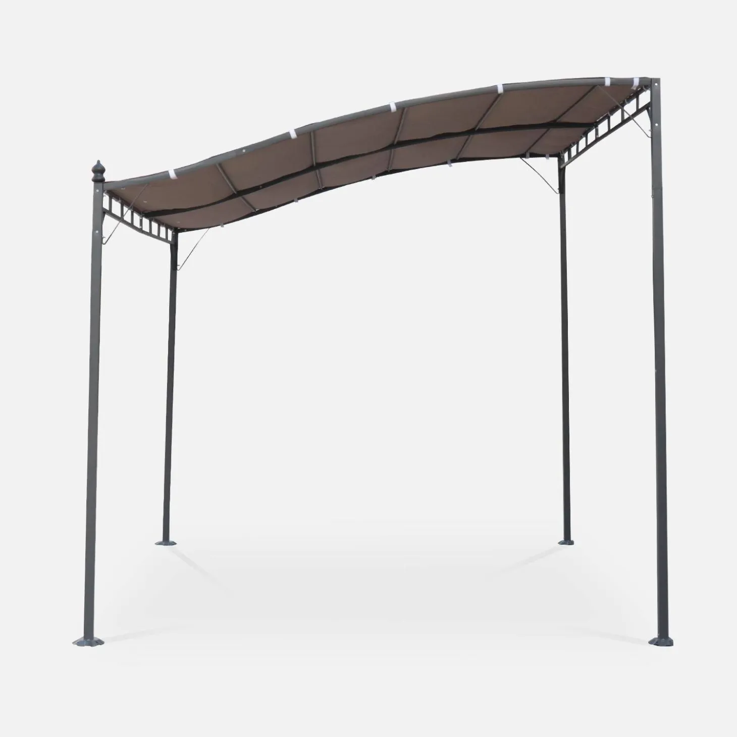 Pérgola adosada de acero, 3x2.5m