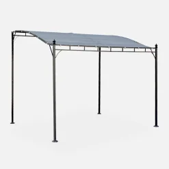 Pérgola adosada de acero, 3x2.5m