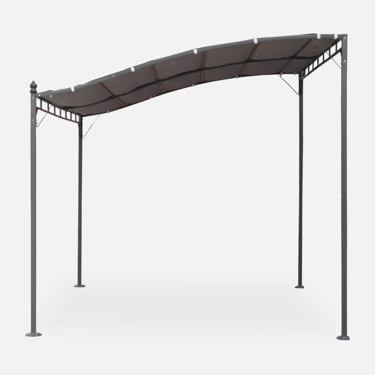 Pérgola adosada de acero, 3x2.5m