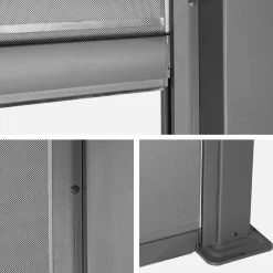 Pérgola bioclimática de aluminio y acero 3x4m con toldo 4m