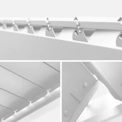 Pérgola bioclimática de aluminio 3x4m + panel vertical 3m
