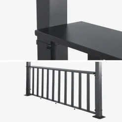 Pérgola bioclimática de aluminio y acero 3x4m + bar 3m