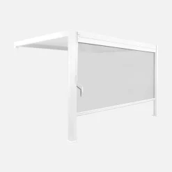Pérgola bioclimática de aluminio adosada 3x4m + 1 toldo 4m