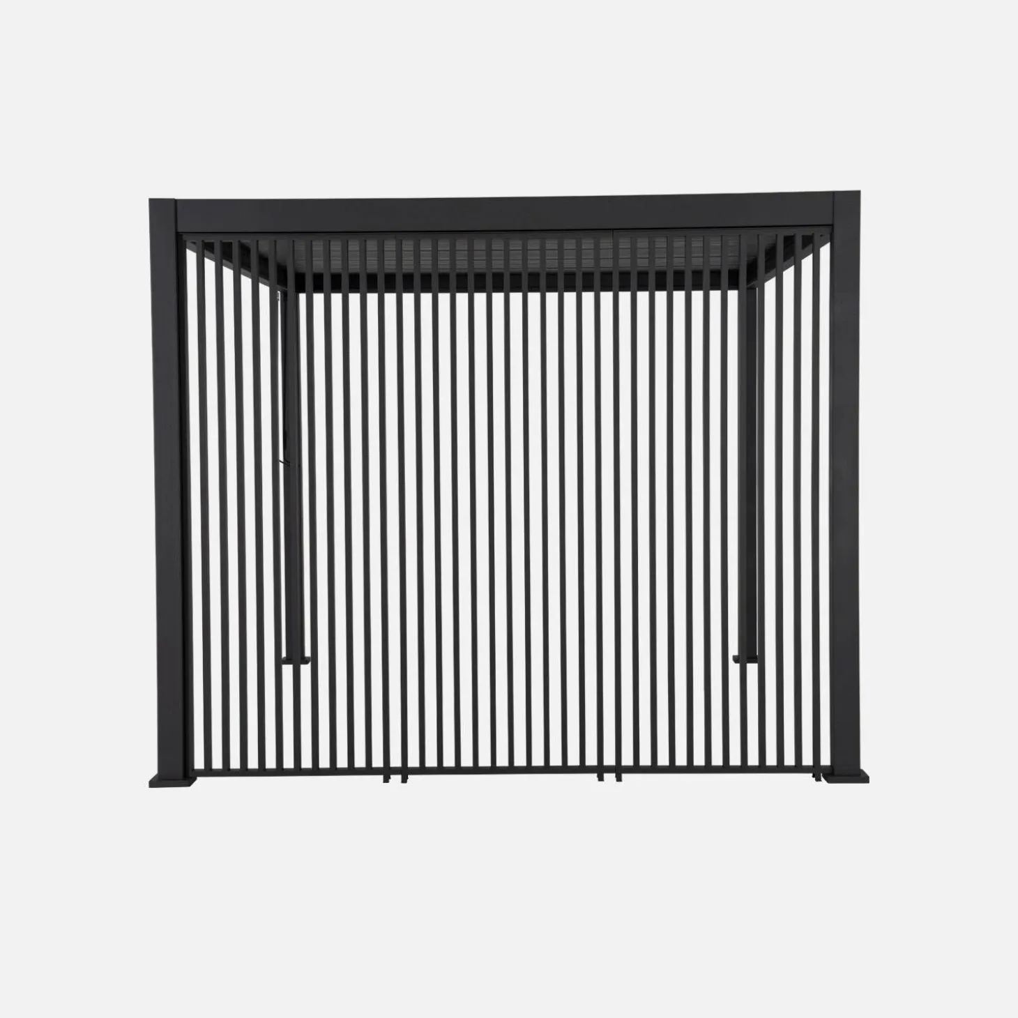 Pérgola bioclimática de aluminio 3x4m + 3 persianas verticales 1.3m