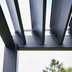 Pérgola bioclimática de aluminio 3x4m + 3 persianas de 1m