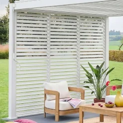 Pérgola bioclimática de aluminio 3x4m + 3 persianas de 1m