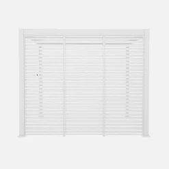 Pérgola bioclimática de aluminio 3x3m con lamas orientables V2 + 3 persianas