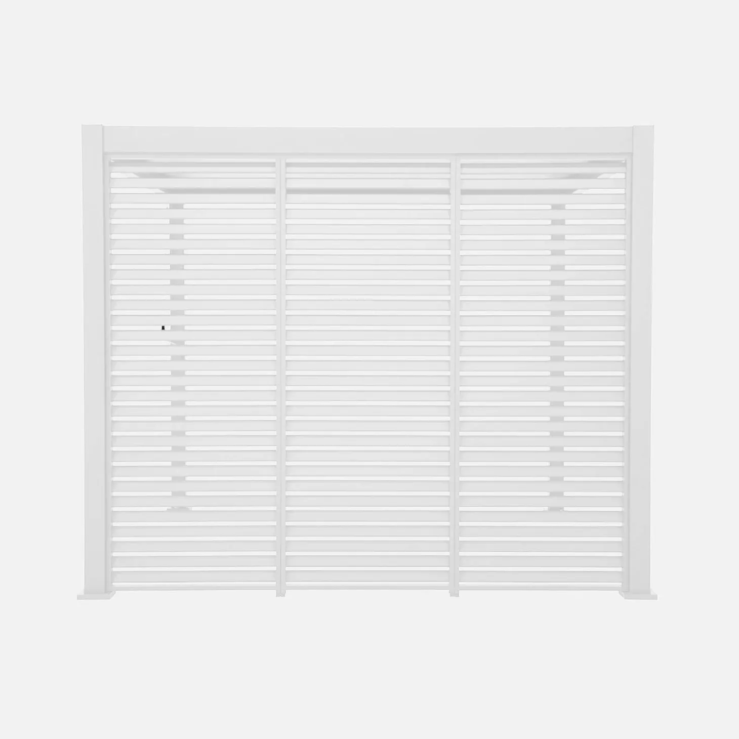 Pérgola bioclimática de aluminio 3x3m con lamas orientables V2 + 3 persianas
