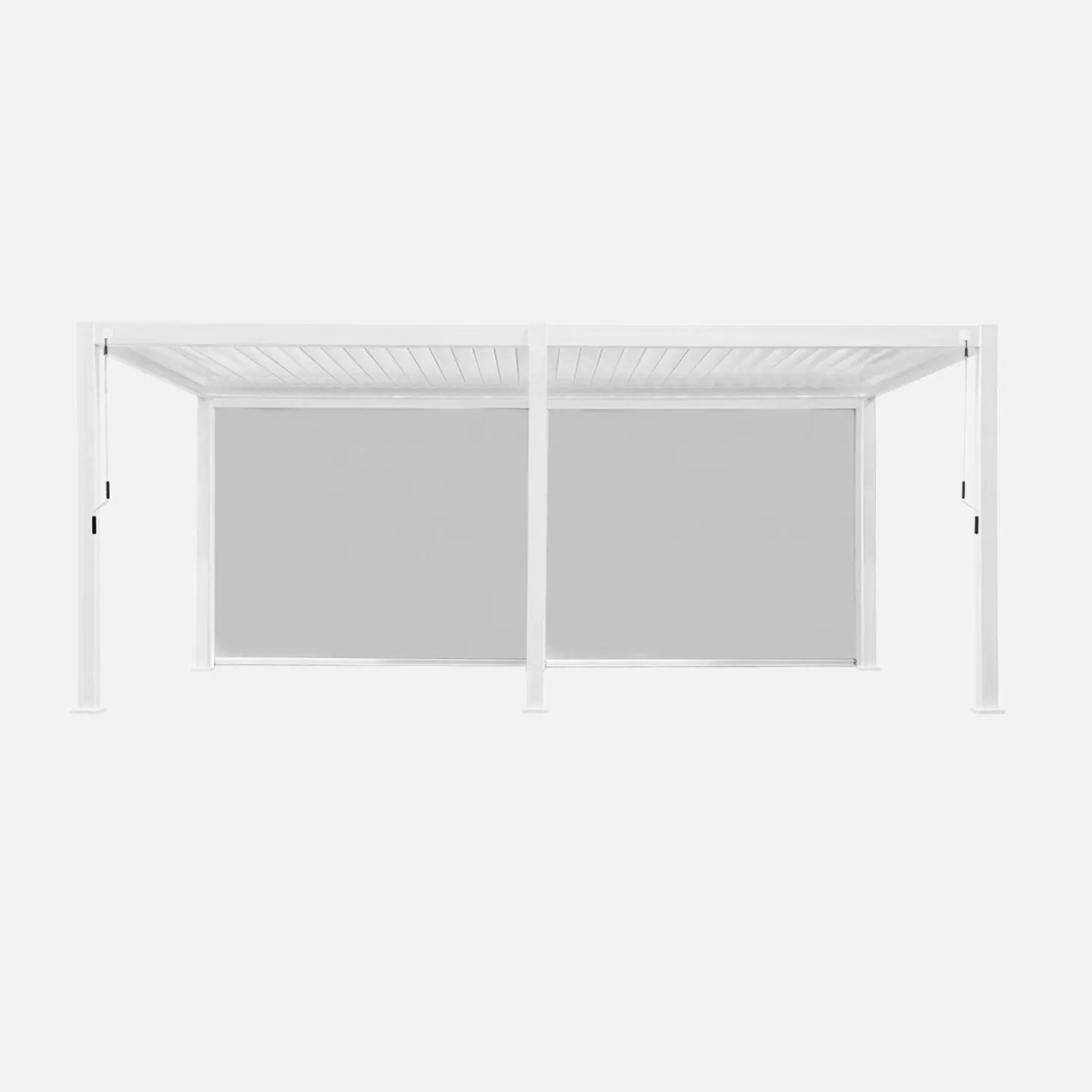 Pérgola bioclimática 3x6m + 2 toldos verticales de 3m