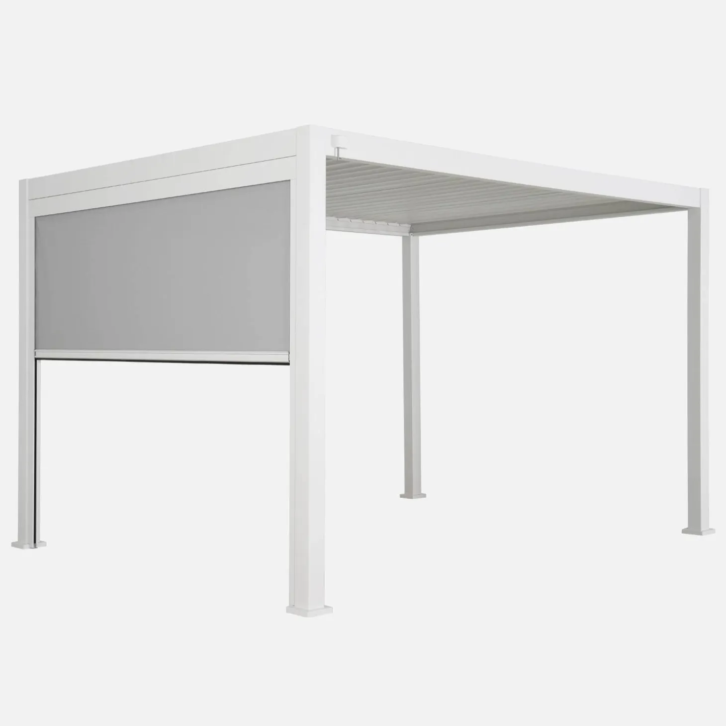 Pérgola bioclimática 3x4m con toldo vertical de 3m