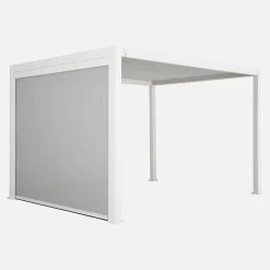 Pérgola bioclimática 3x4m con toldo vertical de 3m