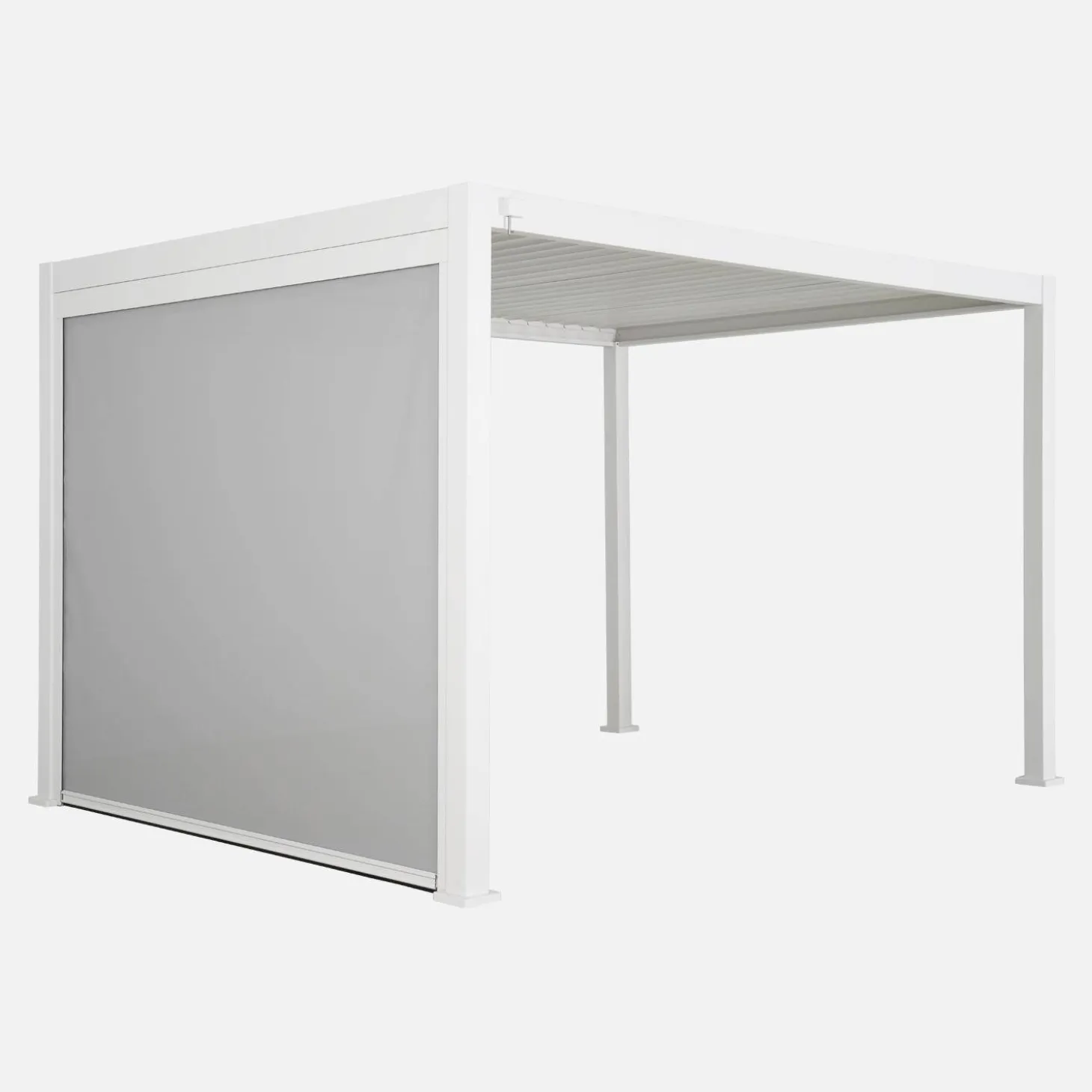 Pérgola bioclimática 3x4m con toldo vertical de 3m
