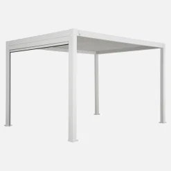 Pérgola bioclimática 3x4m con toldo vertical de 3m