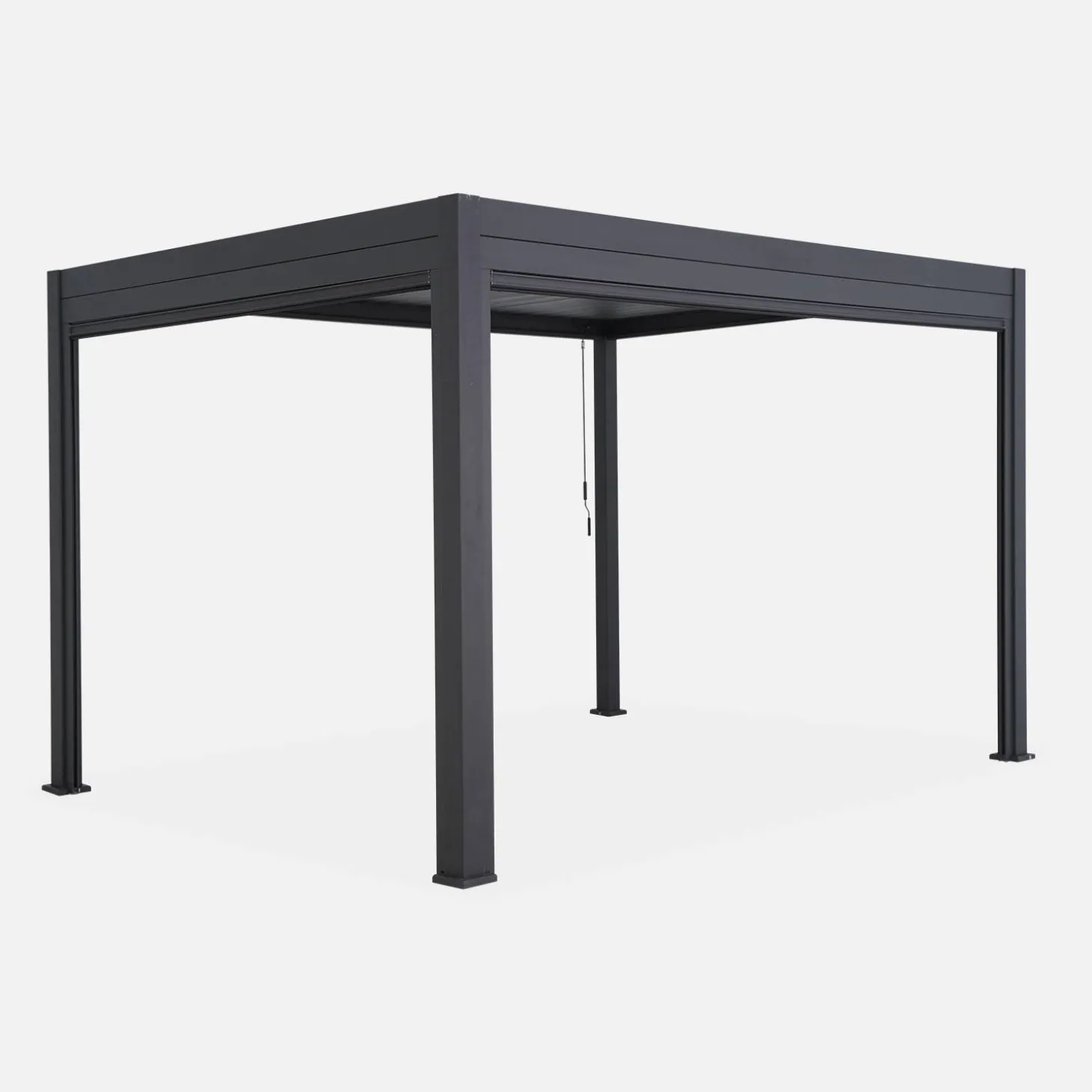 Pérgola bioclimática 3x4m con toldo vertical de 3m