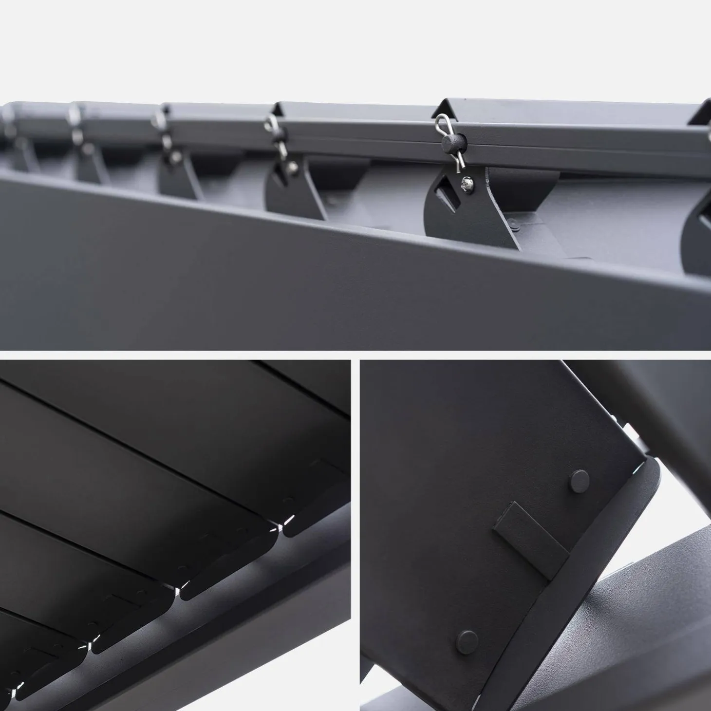 Pérgola bioclimática 3x4m con toldo vertical de 3m