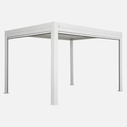 Pérgola bioclimática 3x4m con 2 toldos verticales de 3m y 4m