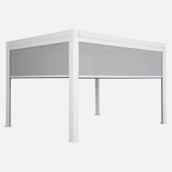 Pérgola bioclimática 3x4m con 2 toldos verticales de 3m y 4m