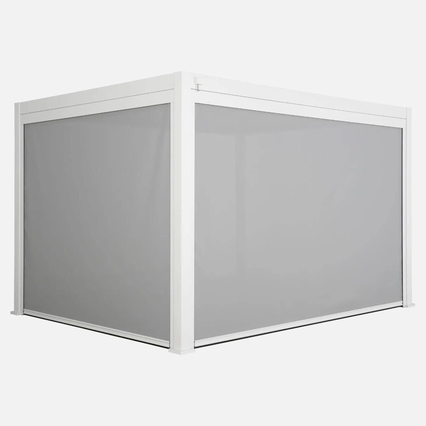 Pérgola bioclimática 3x4m con 2 toldos verticales de 3m y 4m