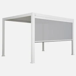 Pérgola bioclimática 3x4m con toldo vertical de 4m