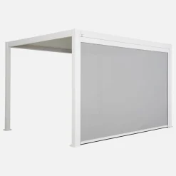 Pérgola bioclimática 3x4m con toldo vertical de 4m