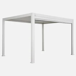 Pérgola bioclimática 3x4m con toldo vertical de 4m