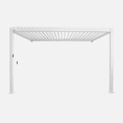 Pérgola bioclimática 3x4m de aluminio adosada con lamas orientables