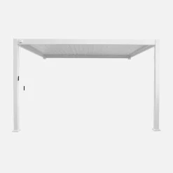 Pérgola bioclimática 3x4m de aluminio adosada con lamas orientables