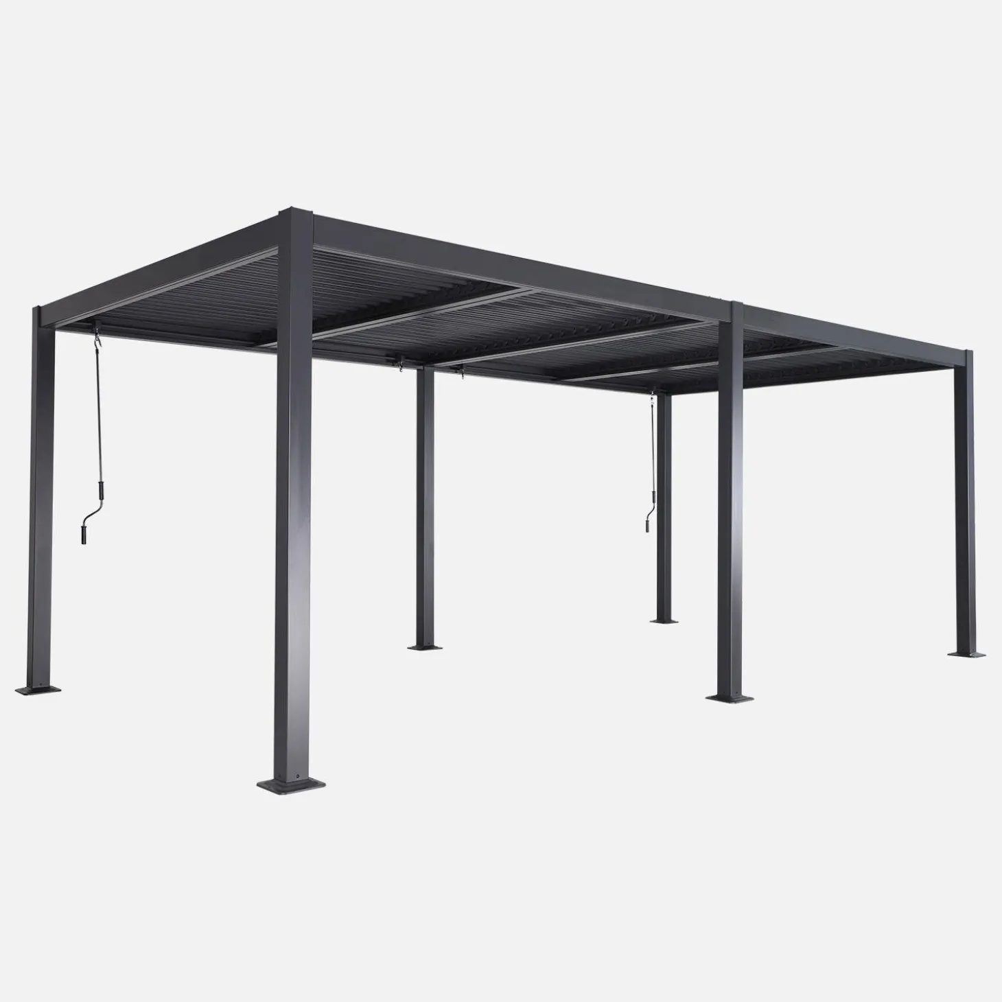 Pérgola bioclimática 3x6m de aluminio y acero con lamas orientables
