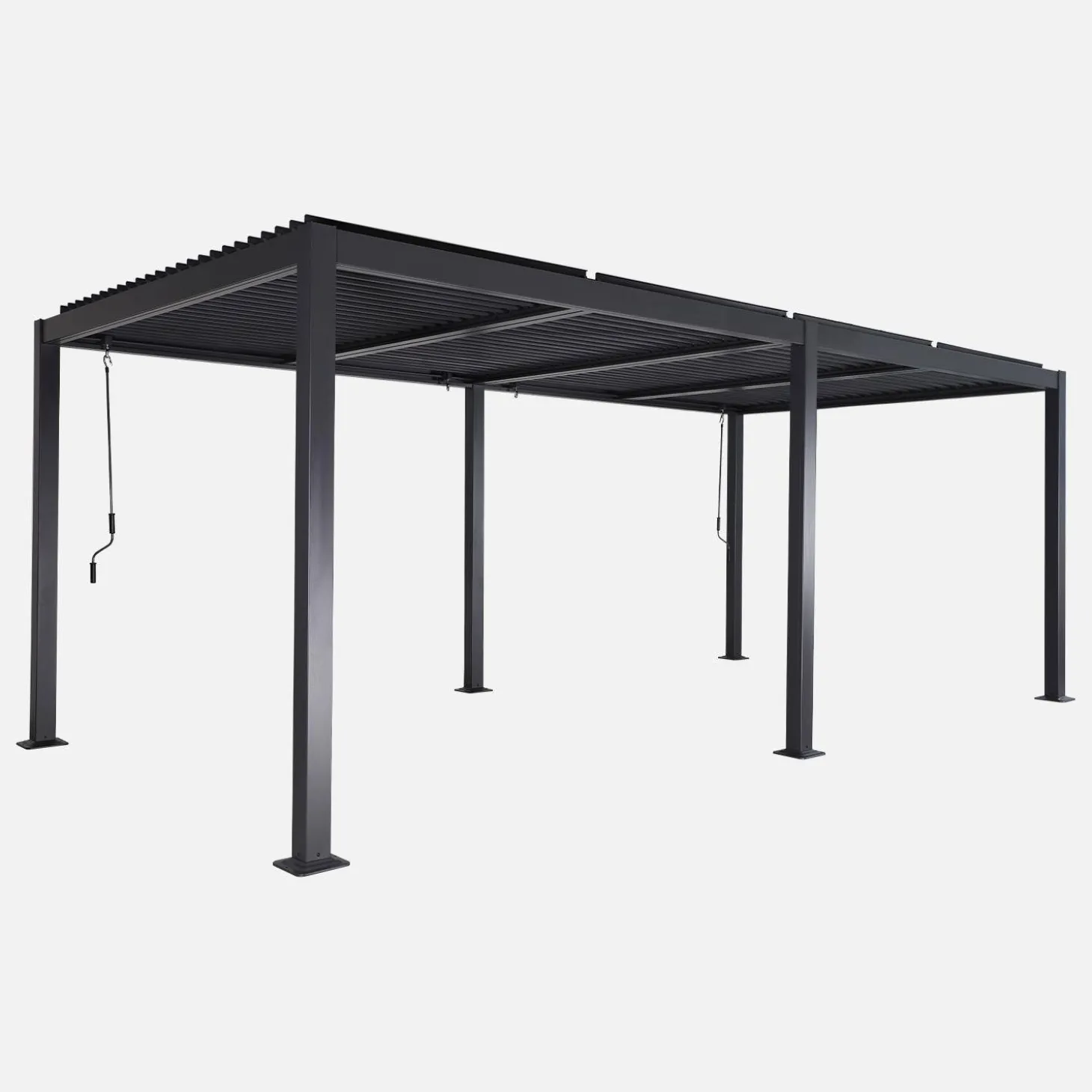 Pérgola bioclimática 3x6m de aluminio y acero con lamas orientables
