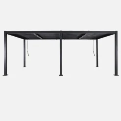 Pérgola bioclimática 3x6m de aluminio y acero con lamas orientables