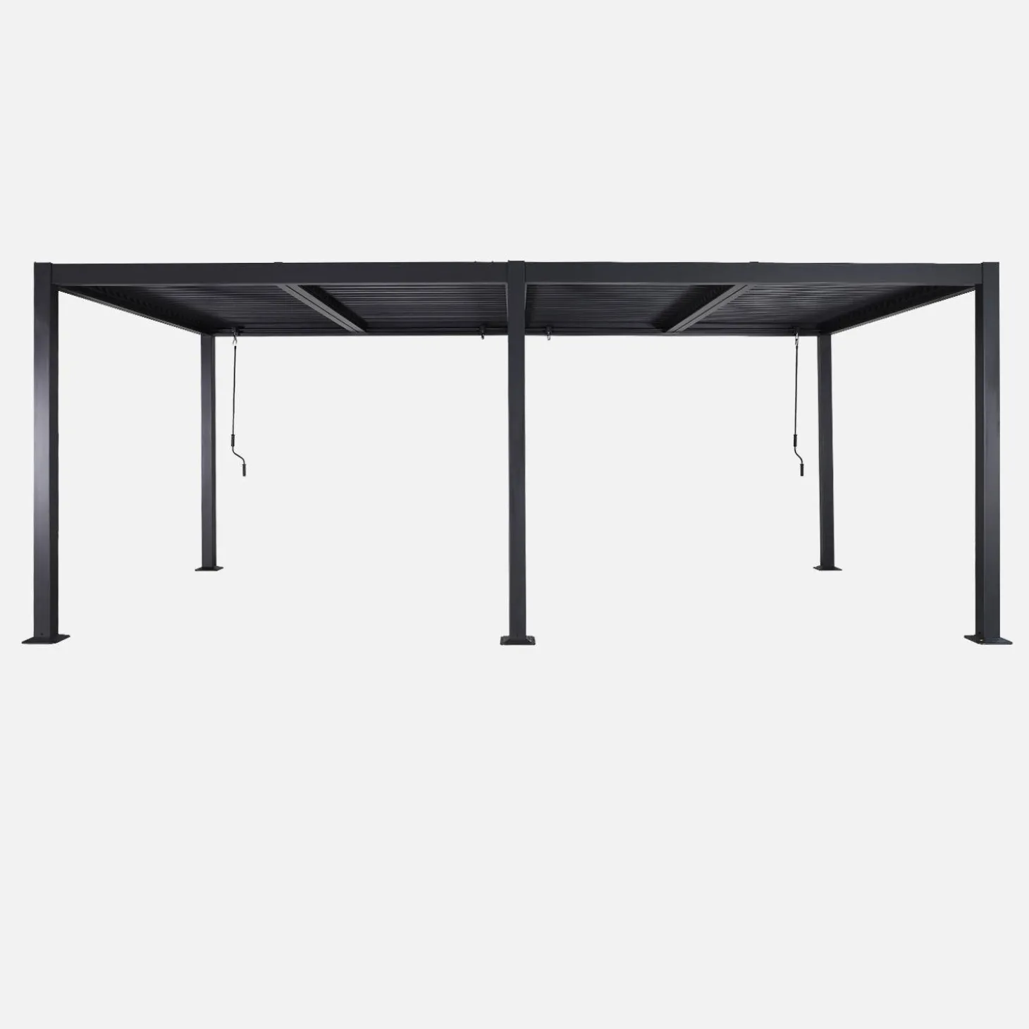 Pérgola bioclimática 3x6m de aluminio y acero con lamas orientables