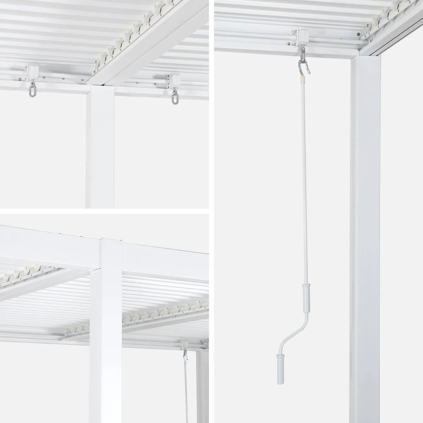 Pérgola bioclimática 3x6m de aluminio y acero con lamas orientables