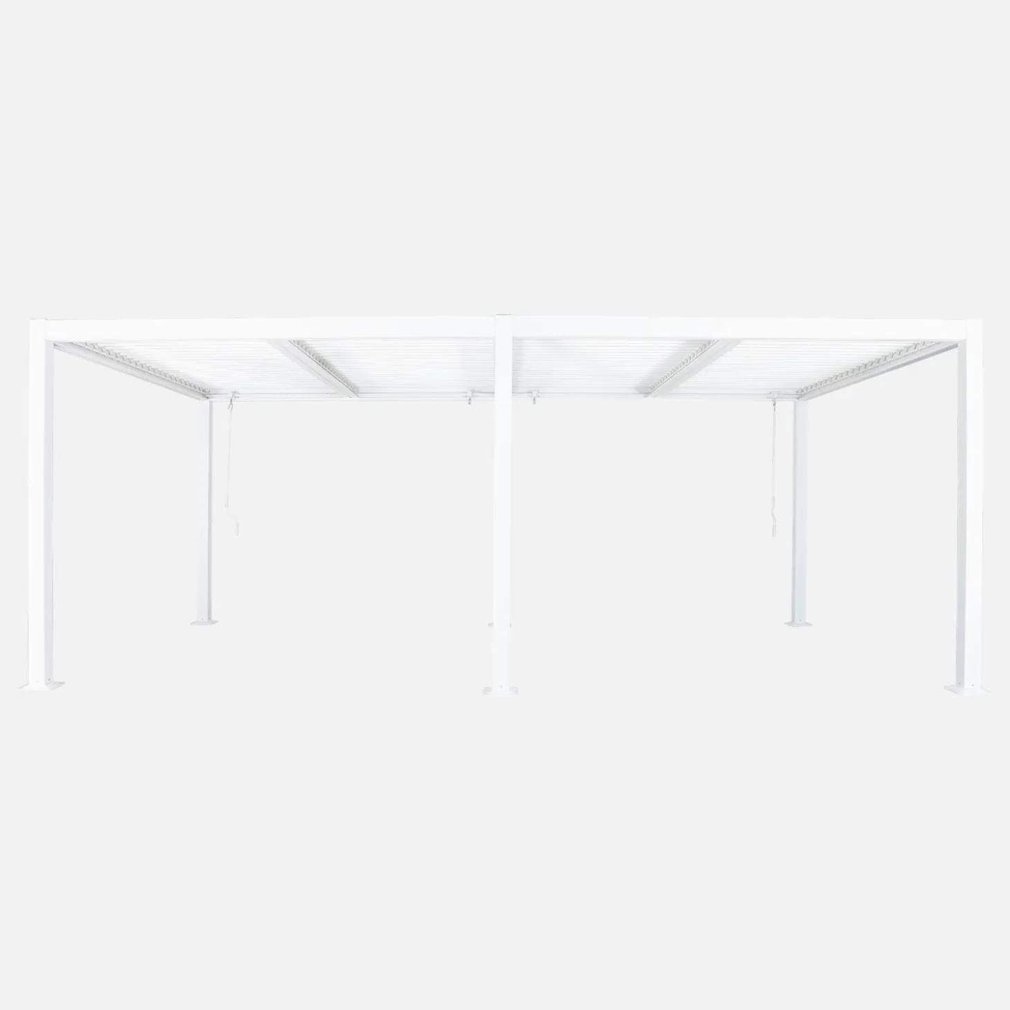 Pérgola bioclimática 3x6m de aluminio y acero con lamas orientables