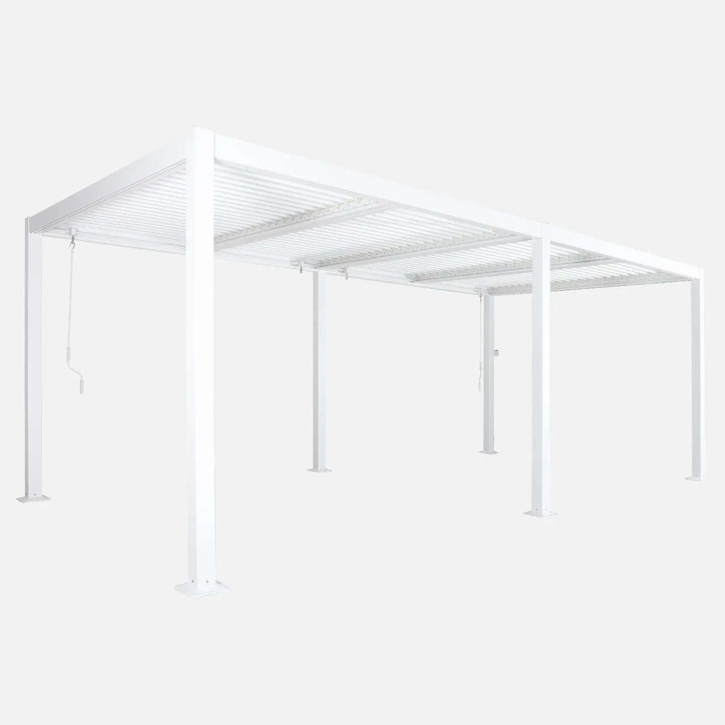 Pérgola bioclimática 3x6m de aluminio y acero con lamas orientables