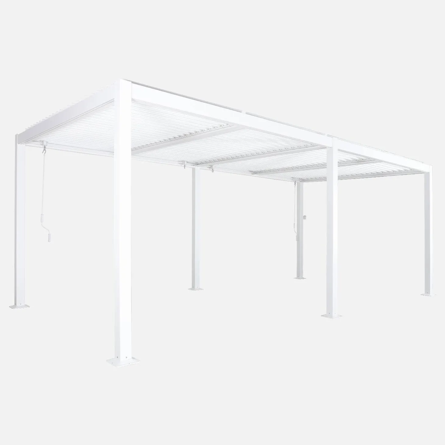 Pérgola bioclimática 3x6m de aluminio y acero con lamas orientables