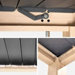 Pérgola bioclimática 3x4m de aluminio con lamas orientables