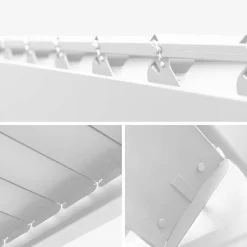 Pérgola bioclimática 3x6m de aluminio + 4 toldos de 3m