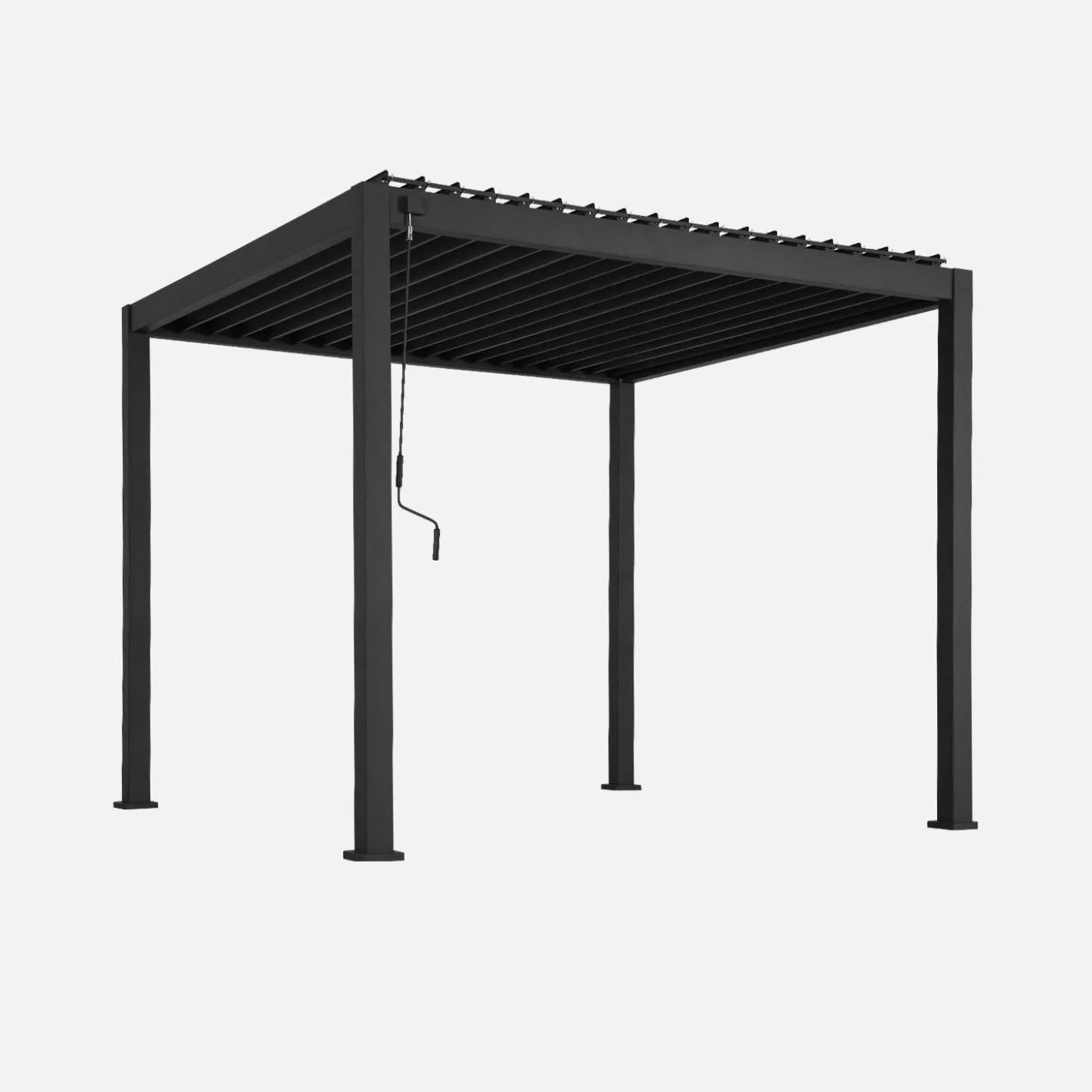 Pérgola bioclimática 3x3m de aluminio con lamas orientables