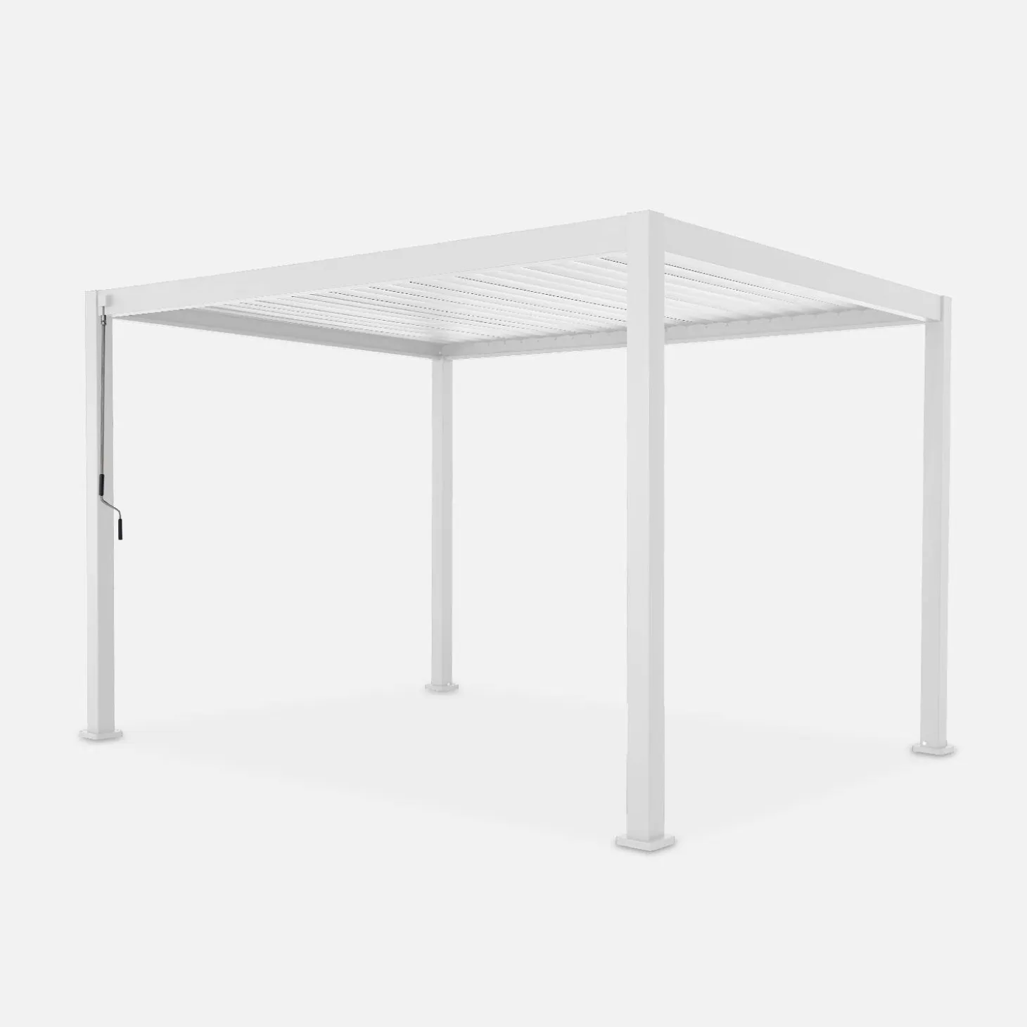 Pérgola bioclimática 3x4m de aluminio con lamas orientables